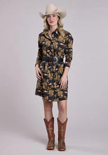 Load image into Gallery viewer, Tin Haul 2565 Cowboy Print (Black) - Women's Western Dress