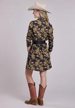 Load image into Gallery viewer, Tin Haul 2565 Cowboy Print (Black) - Women's Western Dress