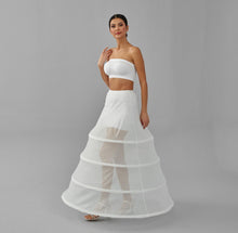 Load image into Gallery viewer, Hoop Skirt, Tulle Underskirt, Wedding Dress Underskirt, White Petticoat Skirt