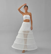 Load image into Gallery viewer, Hoop Skirt, Tulle Underskirt, Wedding Dress Underskirt, White Petticoat Skirt