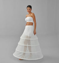 Load image into Gallery viewer, Hoop Skirt, Tulle Underskirt, Wedding Dress Underskirt, White Petticoat Skirt