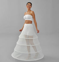 Load image into Gallery viewer, Hoop Skirt, Tulle Underskirt, Wedding Dress Underskirt, White Petticoat Skirt