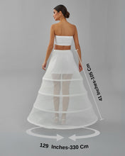 Load image into Gallery viewer, Hoop Skirt, Tulle Underskirt, Wedding Dress Underskirt, White Petticoat Skirt