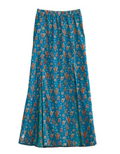 Load image into Gallery viewer, Tin Haul 00331 Cacti Print (Blue) - Women's Maxi Skirt