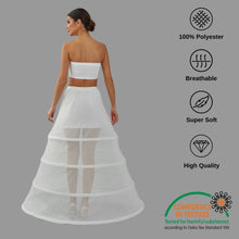Load image into Gallery viewer, Hoop Skirt, Tulle Underskirt, Wedding Dress Underskirt, White Petticoat Skirt