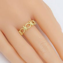 Load image into Gallery viewer, Gold Silver Oval Bar Adjustable Ring, Sku#A220