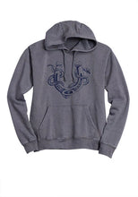 Load image into Gallery viewer, Tin Haul Snake and Horseshoe (Grey) - Men's Hoodie Sweatshirt