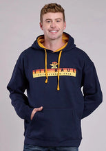 Load image into Gallery viewer, Tin Haul Bar and Anvil Logo (Navy) - Men's Hoodie Sweatshirt