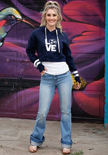 Load image into Gallery viewer, Tin Haul Love Print (Navy) - Women's Hoodie Sweatshirt