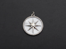 Load image into Gallery viewer, Enamel  North Star Coin Pendant, SKU#F1055
