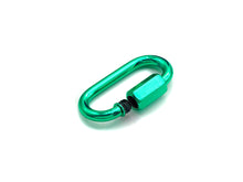 Load image into Gallery viewer, Large Colorful Enamel Pave Oval Shape Clasp, Gold/Purple/Green/Tear Green Carabiner Clasp, 16x28mm, sku#H238