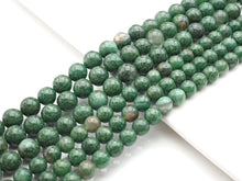 Load image into Gallery viewer, Quality Natural African Green Jade Round Smooth Beads, SKU#U1170