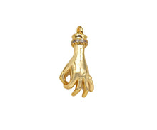 Load image into Gallery viewer, CZ Micro Pave Ok/Love You/Yeah Gesture Shape Pendant/Charm,18K Gold Charm, Necklace Bracelet Charm Pendant,8x19/7x19/10x19mm,Sku#FH152