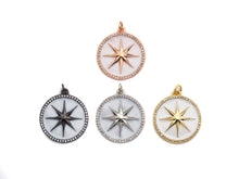 Load image into Gallery viewer, Enamel  North Star Coin Pendant, SKU#F1055