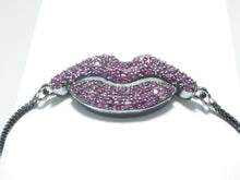 Load image into Gallery viewer, CZ Micro Pave Cobalt/Fuchsia/Violet Amethyst/Turquoise/Black Lip Connector, CZ Pave Connector Gumental, 13x30mm sku#BY032/E191