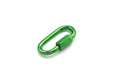Load image into Gallery viewer, Large Colorful Enamel Pave Oval Shape Clasp, Gold/Purple/Green/Tear Green Carabiner Clasp, 16x28mm, sku#H238