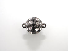 Load image into Gallery viewer, White/Silver/Gold/Rose Gold/Black Rhodium Plated Strong Magnetic Ball Clasp, Clasp Findings,10mm,12mm,14mm,16mm Clasps ,SKU#C62