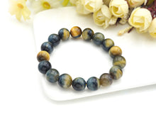 Load image into Gallery viewer, Natural Golden Blue Tiger Eye Stretch Bracelet, U1077