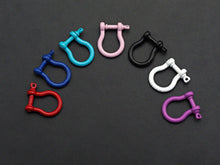 Load image into Gallery viewer, Enamel U Shape clasp, Enamel Clasp, White/Black/Royal Blue/R