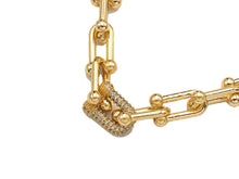 Load image into Gallery viewer, Fully CZ Micro Pave U Shape Connector links for Chains, Connector Link, Easy hook Clasp/Link/Connector, 11.4x13.8mm,sku#N53