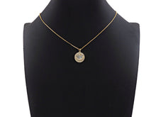 Load image into Gallery viewer, Mother-of-pearl Inlay Smiley Face Round Pendant/Charm, Cubic Zirconia Pendant Charm, MOP Charm, 18x16mm,Sku#L368
