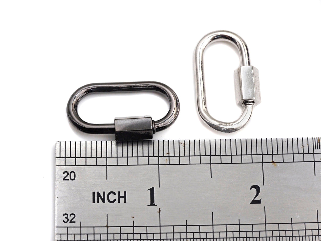 New Oval Shape Clasp, Carabiner Clasp, Gold/Silver/Rose Gold/ Gunmetal Screw Clasp, 16x28mm, sku#H255