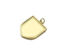 Load image into Gallery viewer, Dainty Angle Wings Heart On Shield  Shape Pendant,Gold/Silver Medallion Charm, Shield Necklace Bracelet Charm Pendant,19x24mm, Sku#L538