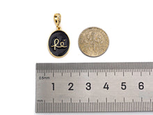 Load image into Gallery viewer, Enamel Colorful RE Alphabet On Oval Pendant/Charm, 13x18mm,sku#F1259C