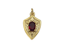 Load image into Gallery viewer, Big CZ Micro Pave Shield Shape Pendant/Charm,Cubic Zirconia Medallion Charm, Necklace Bracelet Charm Pendant,13x20mm, Sku#LK193