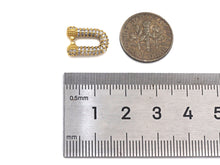 Load image into Gallery viewer, Fully CZ Micro Pave U Shape Connector links for Chains, Connector Link, Easy hook Clasp/Link/Connector, 11.4x13.8mm,sku#N53
