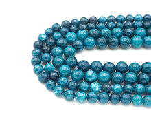 Load image into Gallery viewer, Quality Apatite Blue Jade Round Smooth Beads, 8mm/10mm Jade Beads, 15.5'' Full Strand, Sku#U1167c