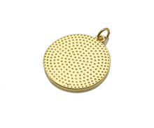 Load image into Gallery viewer, Colorful Enamel Mickey Mouse On Round Coin Pendnat,Red Black Enamel Gold Charm , Colorful Enamel, 23x20mm, Sku#LK263
