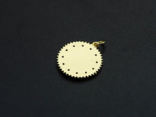 Load image into Gallery viewer, Pave CZ  Enamel Patten Pendant, Black/White Enamel Pendant, Enamel jewelry Findings, 20x27.5mm,sku#FH12