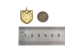 Load image into Gallery viewer, Dainty Angle Wings Heart On Shield  Shape Pendant,Gold/Silver Medallion Charm, Shield Necklace Bracelet Charm Pendant,19x24mm, Sku#L538