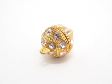 Load image into Gallery viewer, White/Silver/Gold/Rose Gold/Black Rhodium Plated Strong Magnetic Ball Clasp, Clasp Findings,10mm,12mm,14mm,16mm Clasps ,SKU#C62