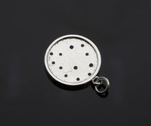 Load image into Gallery viewer, North Star on Disc Round Coin Pendant,North Star Cubic Zirconia Pendant, Silver/Gold Plated,16x19mm,Sku#F1267