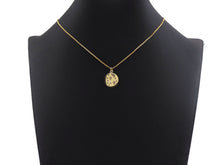 Load image into Gallery viewer, North Star on Disc Round Coin Pendant,North Star Cubic Zirconia Pendant, Silver/Gold Plated,16x19mm,Sku#F1267