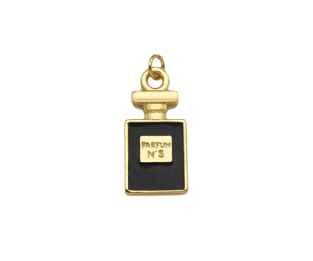 Enamel Colorful Perfume Bottle Shape Pendant,Light Pink Black Grey Pink Enamel Jewelry,12x25mm,Sku#LK291