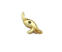 Load image into Gallery viewer, 18K Gold Bird Shape Pendant,CZ Bird Charm, Necklace Bracelet Charm Pendant,6x13mm,Sku#FH153