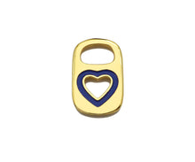 Load image into Gallery viewer, 18K Gold Enamel Soda Pop Tab Charm, Heart Soda Pull-tab Charm,Enamel Jewelry Making Craft Supplies,11x17mm, Sku#LD25