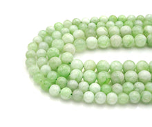 Load image into Gallery viewer, Quality Natural Light Green Quartz Round Smooth Beads, 6mm/8mm/10mm Genuine Quartz Beads, 15.5'' Full Strand, Sku#U1172