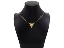 Load image into Gallery viewer, Enamel Evil Eye On Triangle Shape Pendant,18K Dainty Gold Charm, Necklace Bracelet Charm Pendant,26x24mm, Sku#F1372
