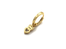 Load image into Gallery viewer, CZ Heart Crown Huggie Earrings, Sku#J239