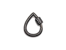 Load image into Gallery viewer, Clear CZ Micro pave Drop Shape Clasp, CZ Pave Clasp, Gold/Silver/Rose Gold/Gunmetal Carabiner Clasp, 18X24mm, sku#H185