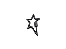 Load image into Gallery viewer, Colorful Enamel pave Star Shape Clasp, Enamel Pave Clasp, Black/Red/Pink/White/Blue Carabiner Clasp, 18x30mm, sku#H240