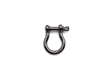 Load image into Gallery viewer, U Shape Lock Clasp, CZ Pave Clasp, Silver/Black/Rose Gold/Gold Carabiner Clasp, 15x19mm, sku#H218