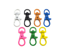 Load image into Gallery viewer, Colorful Enamel Teardrop Shape Clasp, Black/Yellow/Pink/White/Blue/Green/Brown Lobster Clasp, 13x35mm, Sku#K137