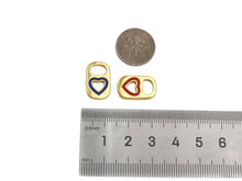 Load image into Gallery viewer, 18K Gold Enamel Soda Pop Tab Charm, Heart Soda Pull-tab Charm,Enamel Jewelry Making Craft Supplies,11x17mm, Sku#LD25