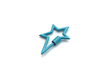 Load image into Gallery viewer, Colorful Enamel pave Star Shape Clasp, Enamel Pave Clasp, Black/Red/Pink/White/Blue Carabiner Clasp, 18x30mm, sku#H240