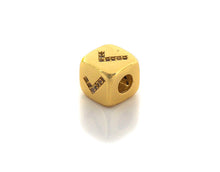 Load image into Gallery viewer, CZ Micro Pave Check Symbol Dice Spacer Beads, Cubic Zirconia Cube Spacer Beads, sku#Z719